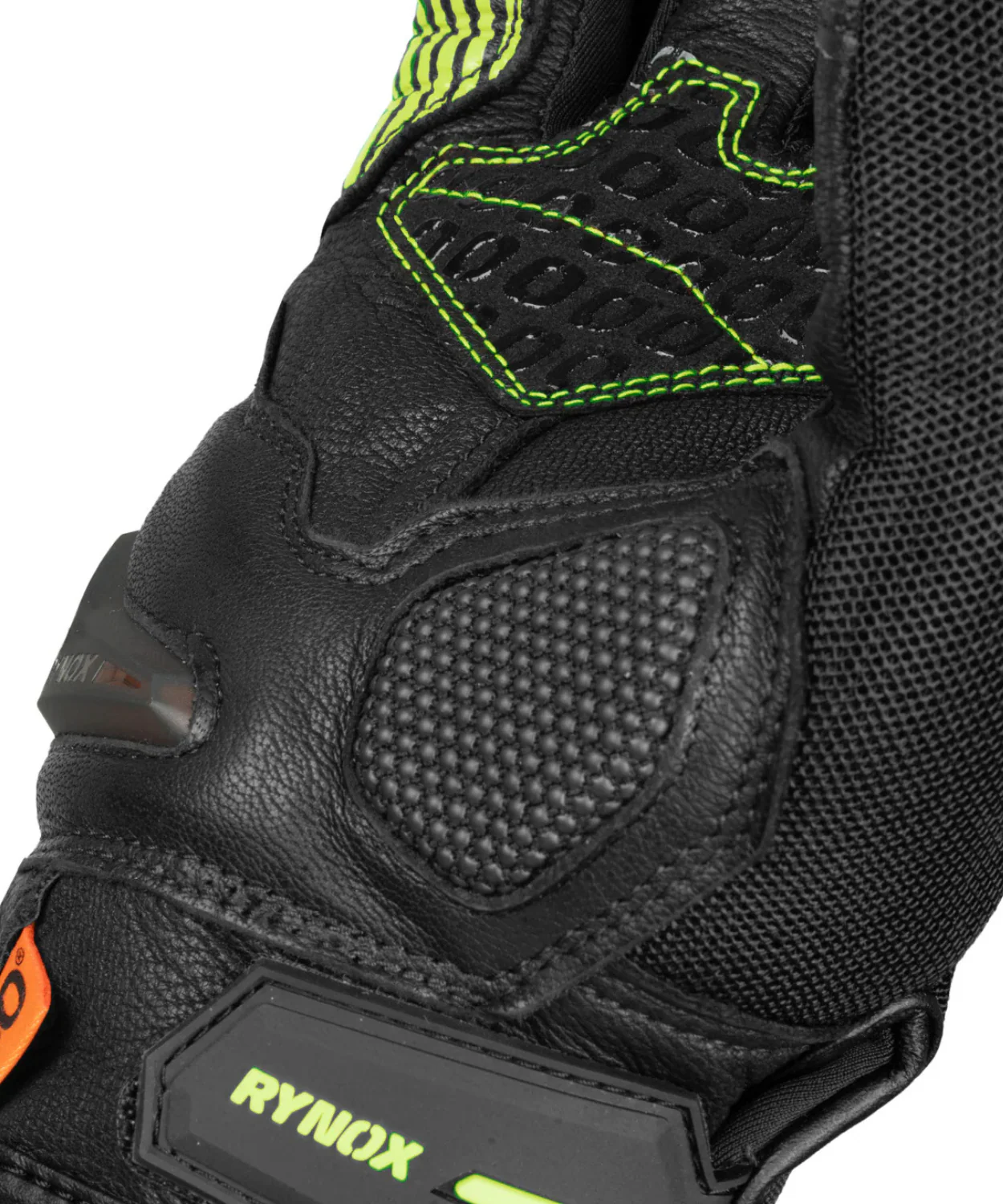 Rynox Tornado Pro 4 Riding Gloves - Black Hi Viz Green - Image 3