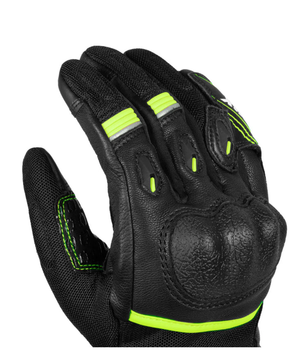 Rynox Tornado Pro 4 Riding Gloves - Black Hi Viz Green - Image 4