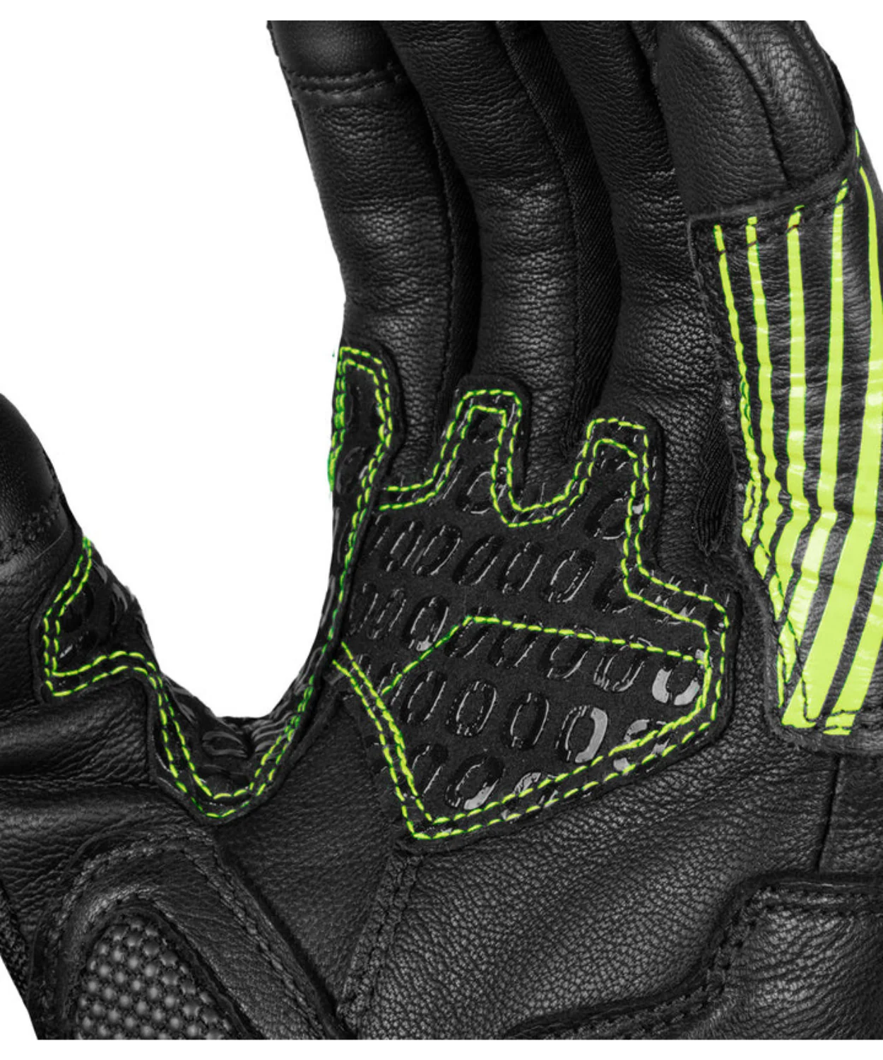 Rynox Tornado Pro 4 Riding Gloves - Black Hi Viz Green - Image 5