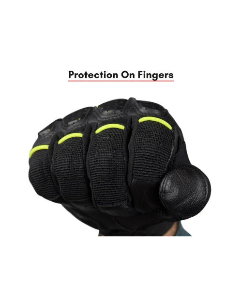 Scala Speed 2 Riding Gloves - Black Grey Hi Viz - Image 3