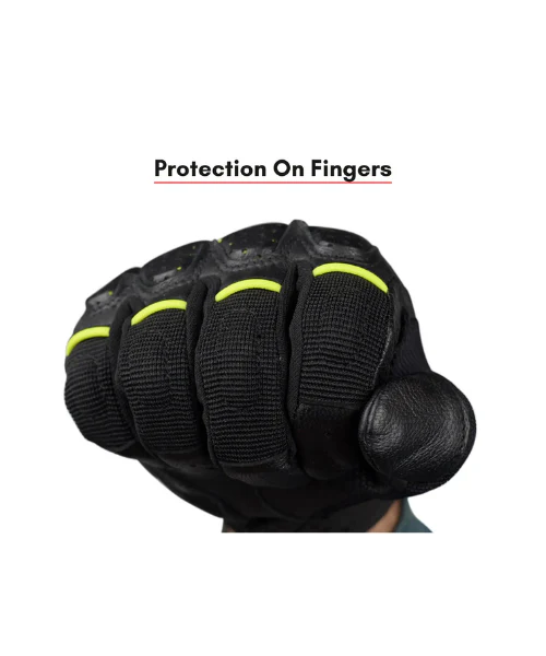 Scala Speed 2 Riding Gloves - Black Hi Viz - Image 3