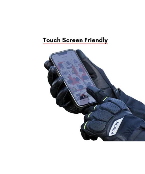 Scala Speed 2 Riding Gloves - Black Hi Viz - Image 4