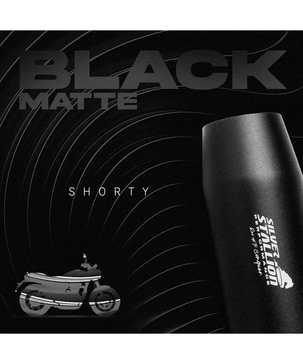 Silver Stallion RE Hunter 350 Shorty Performance Exhaust Systems - Black Matt - Image 3