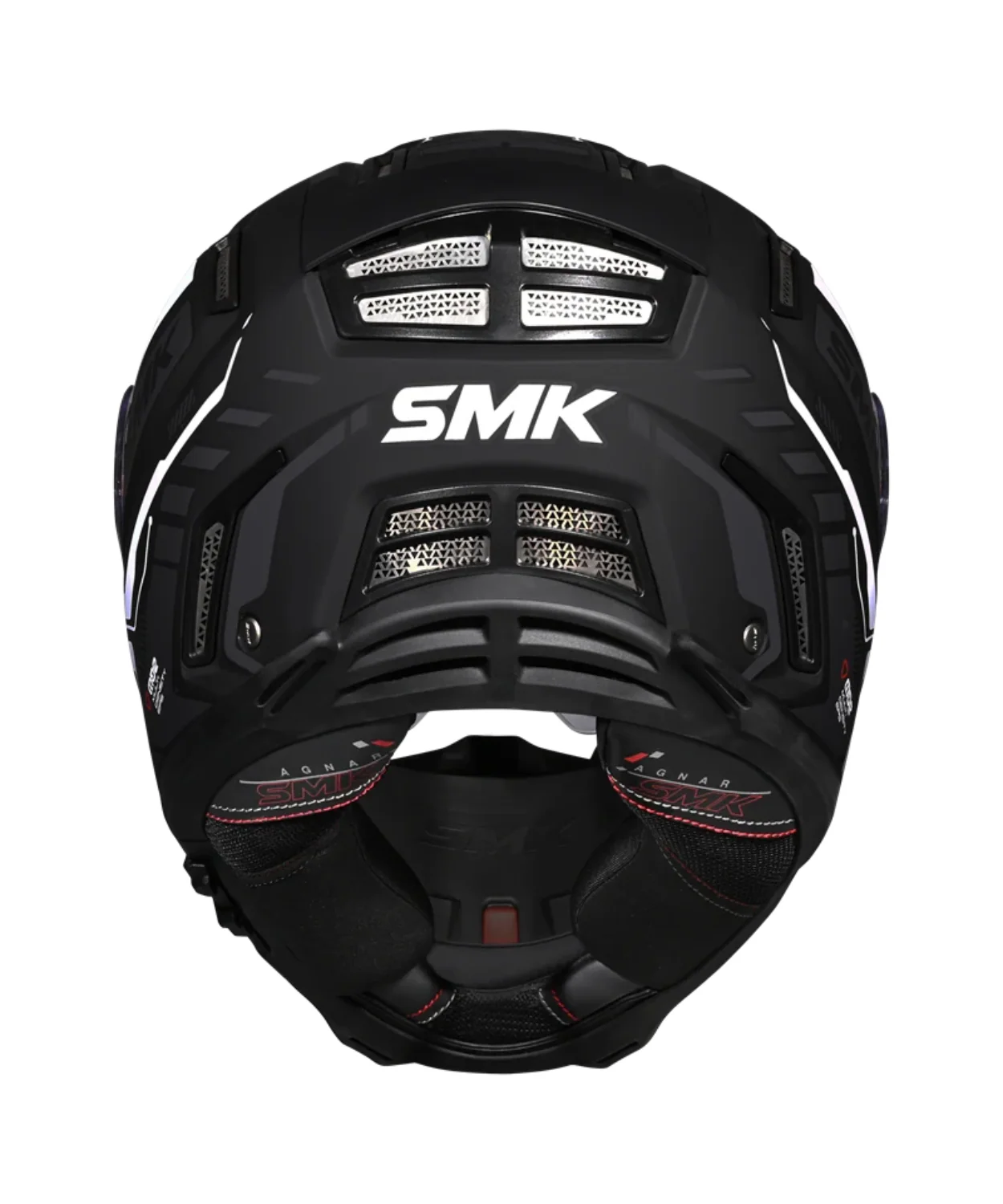 SMK Agnar Tektron GRPS MA261 Full Face Helmet - Matt Black Grey White - Image 5