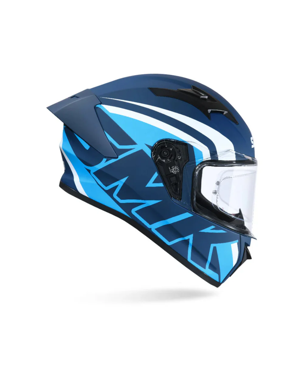SMK Stellar Stage MA551 Blue White Helmet - Image 2