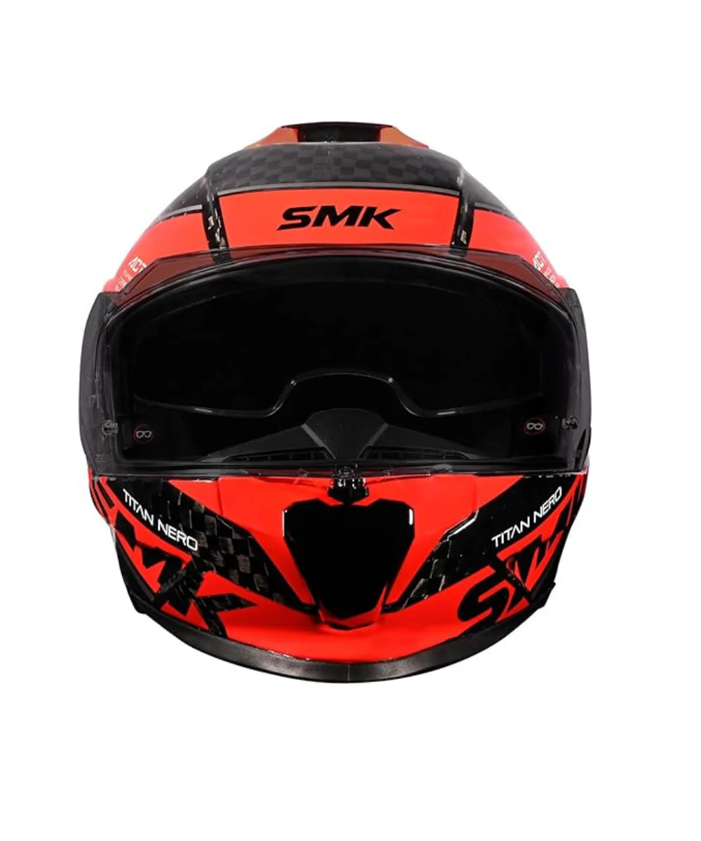 SMK Titan Carbon Nero GL236 Carbon Red Helmet - Image 2