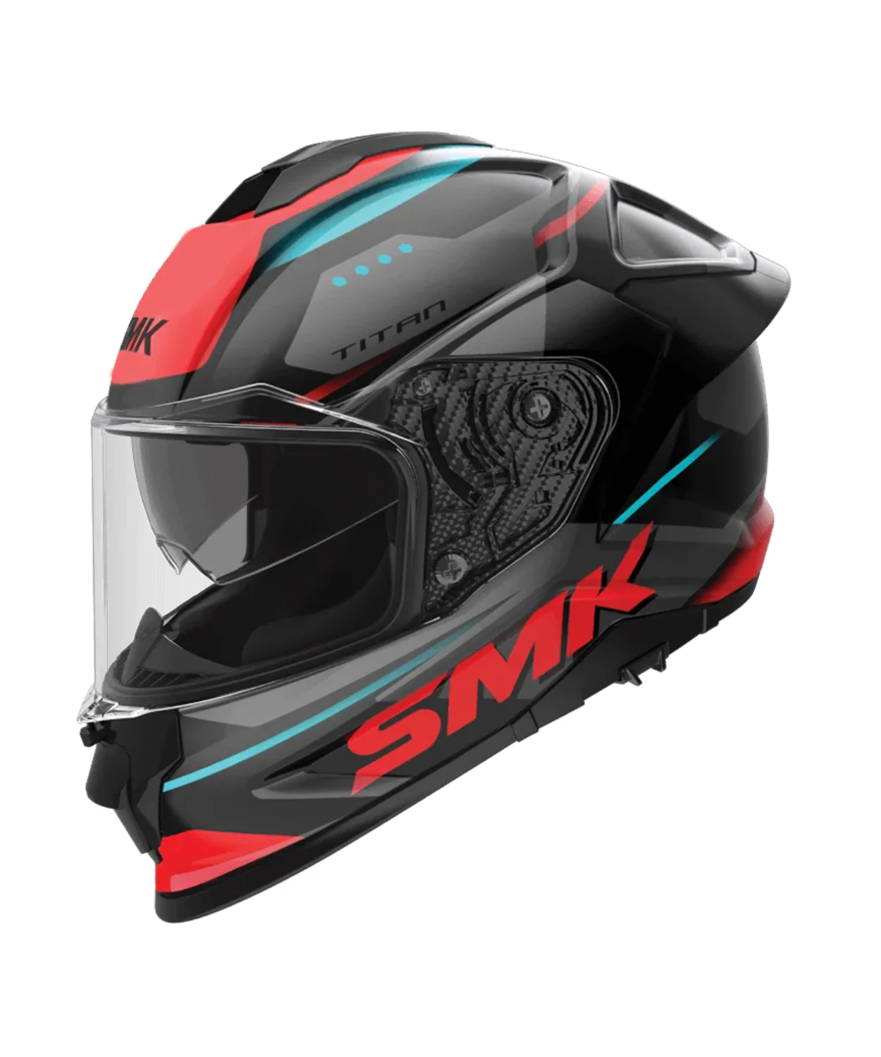 SMK Titan Sporter GRPS MA235 Full Face Helmet - Matt Red Black