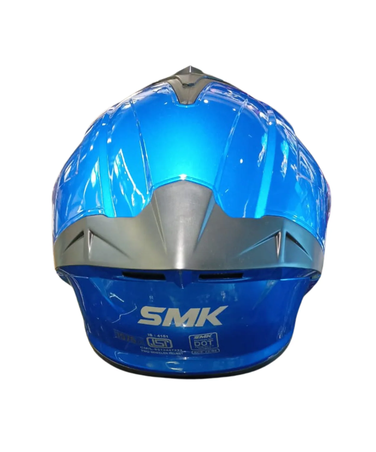 SMK Typhoon GL500 Helmet - Gloss Flame Blue - Image 5