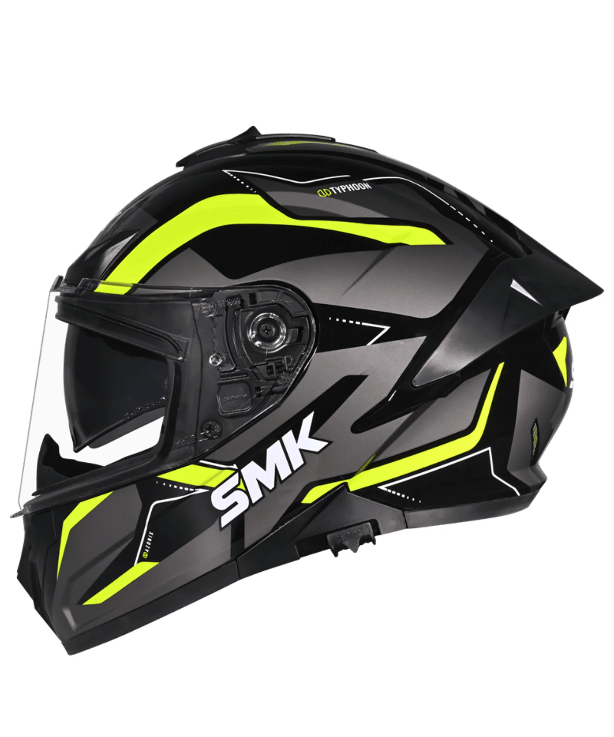SMK Typhoon Azonix GRPS GL264 Full Face Helmet - Gloss Black Yellow - Image 3