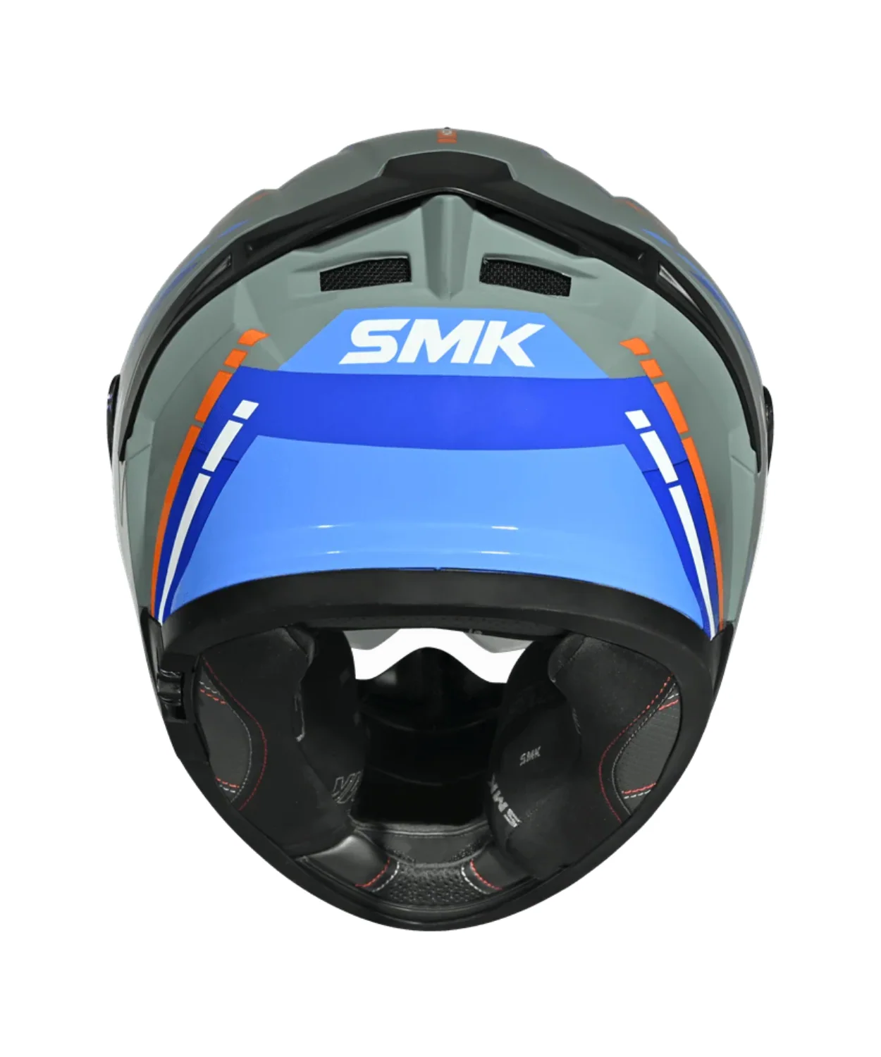 SMK Typhoon Sports Tourer GRPS GL651 Full Face Helmet - Gloss Grey Blue - Image 5