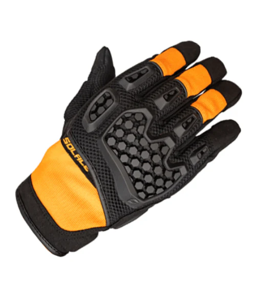 Solace AirX DualSport CE Riding Gloves - Flame Orange - Image 3