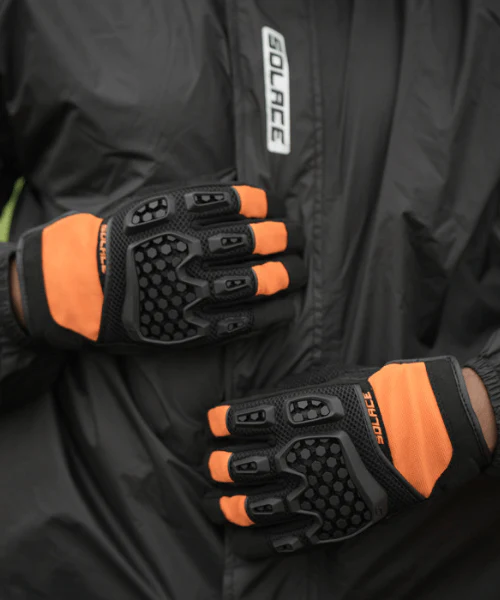 Solace AirX DualSport CE Riding Gloves - Flame Orange - Image 4