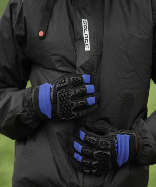 Solace AirX DualSport CE Riding Gloves - Indigo Blue - Image 4