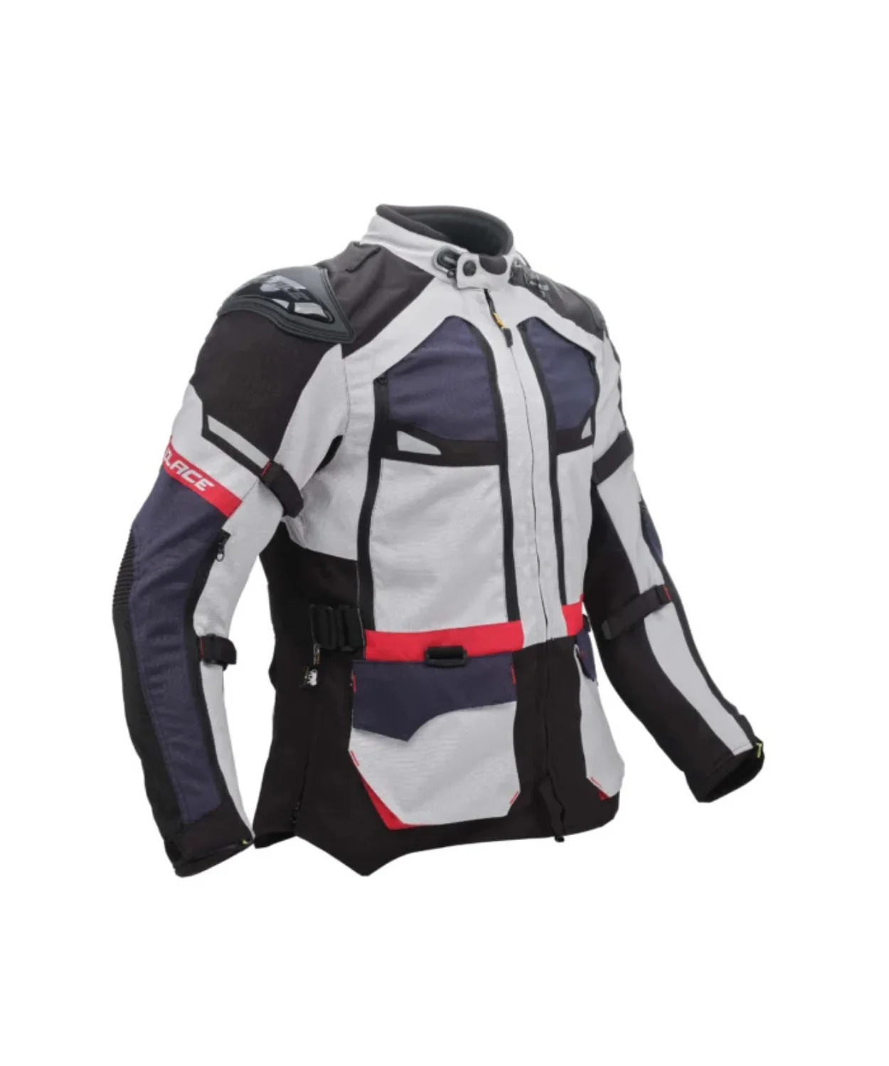 Solace Furious V4.0 Touring Jacket - Grey Black Red - Image 4