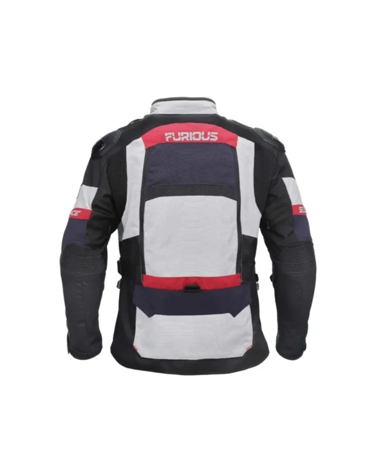 Solace Furious V4.0 Touring Jacket - Grey Black Red - Image 6