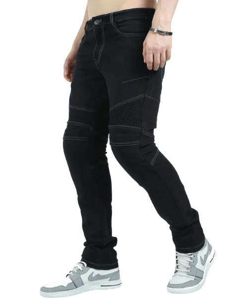 Solace Gravel Motorcycle Kevlar Denims with Level 2 Armour - Black - Image 2