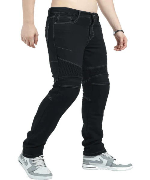 Solace Gravel Motorcycle Kevlar Denims with Level 2 Armour - Black - Image 3