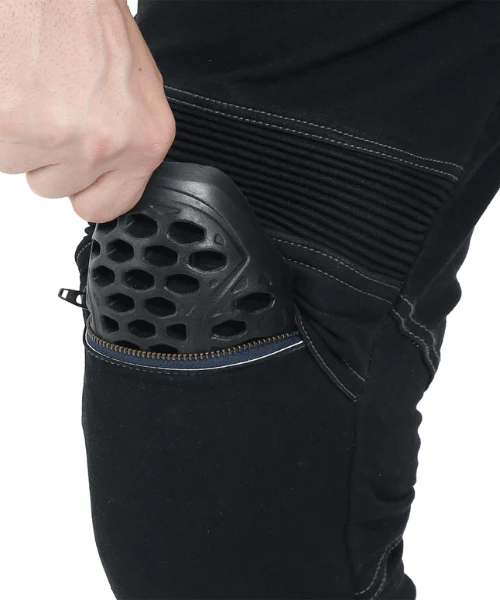 Solace Gravel Motorcycle Kevlar Denims with Level 2 Armour - Black - Image 4