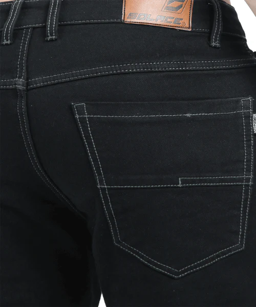 Solace Gravel Motorcycle Kevlar Denims with Level 2 Armour - Black - Image 5
