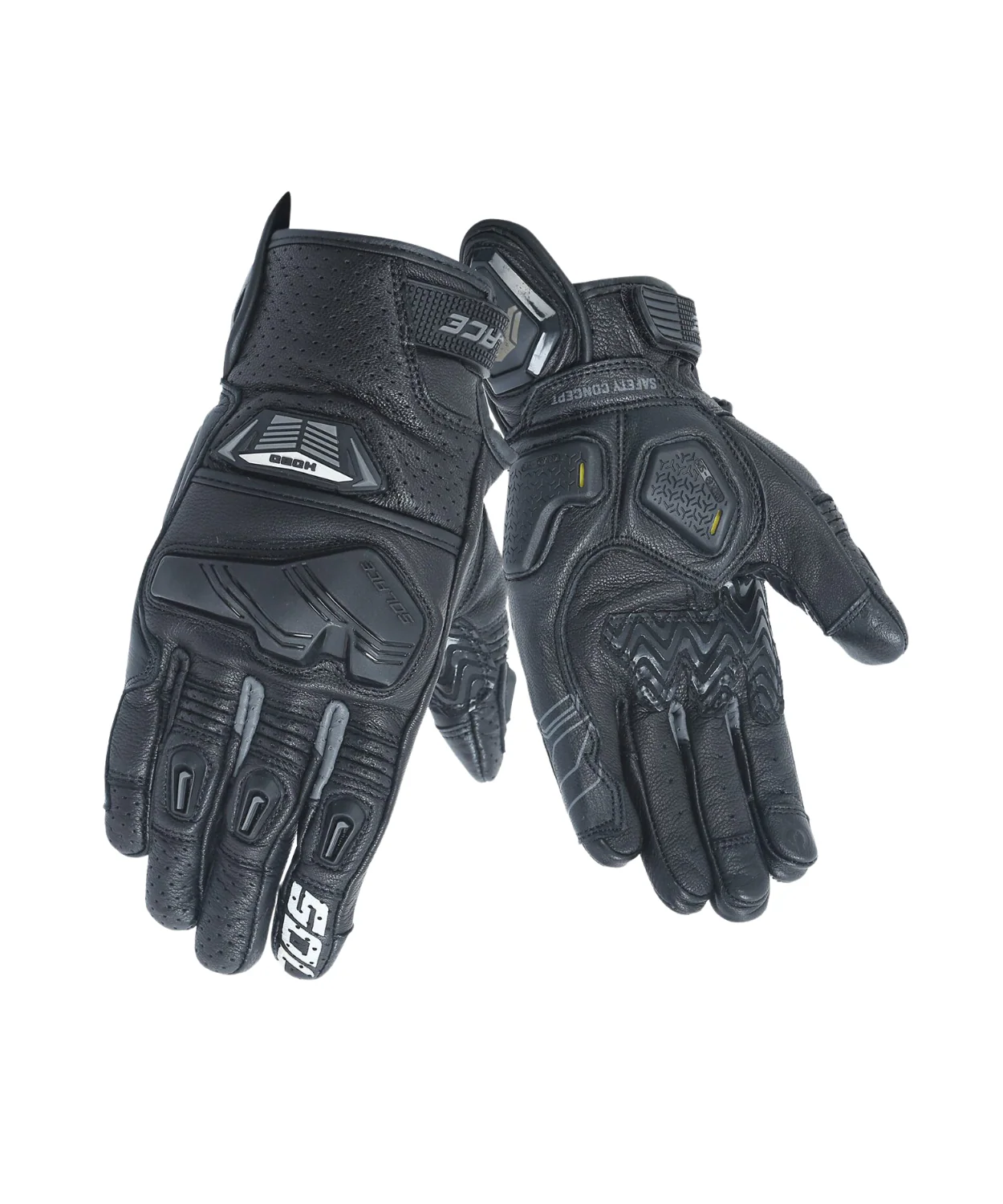 Solace Hobo Semi Gauntlet Riding Gloves - Black