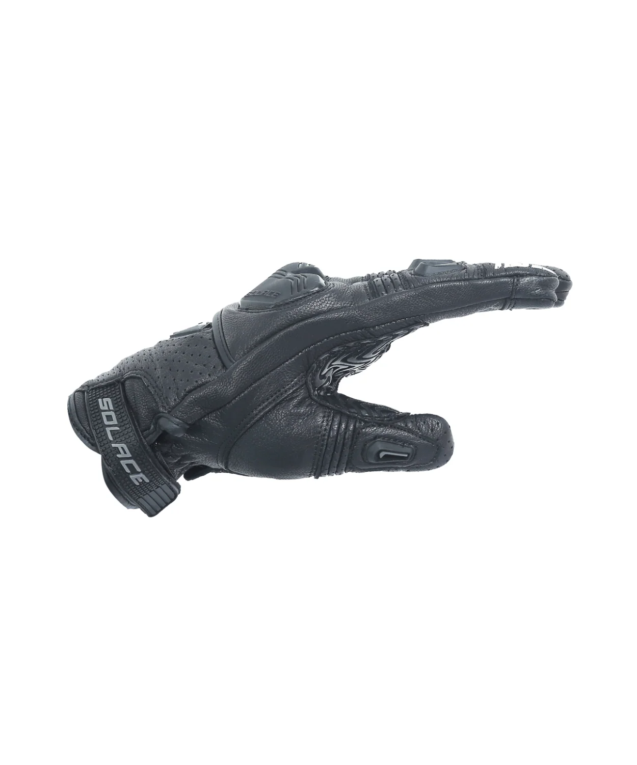Solace Hobo Semi Gauntlet Riding Gloves - Black - Image 5
