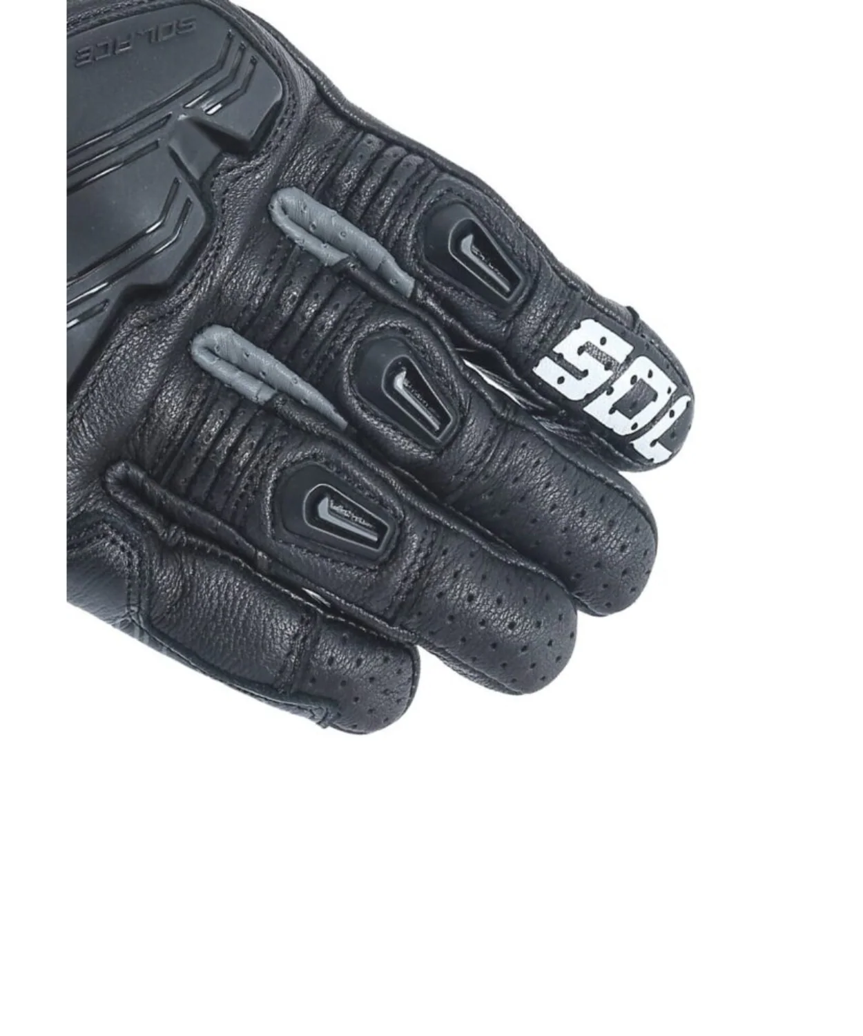 Solace Hobo Semi Gauntlet Riding Gloves - Black - Image 6