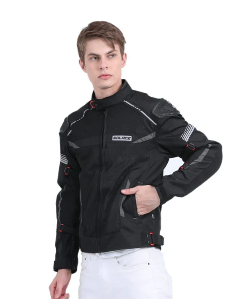 Solace Ramble V2 Motorcycle Riding Jacket - Black Grey - Image 4