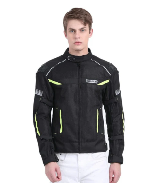 Solace Ramble V2 Motorcycle Riding Jacket - Black Neon - Image 2