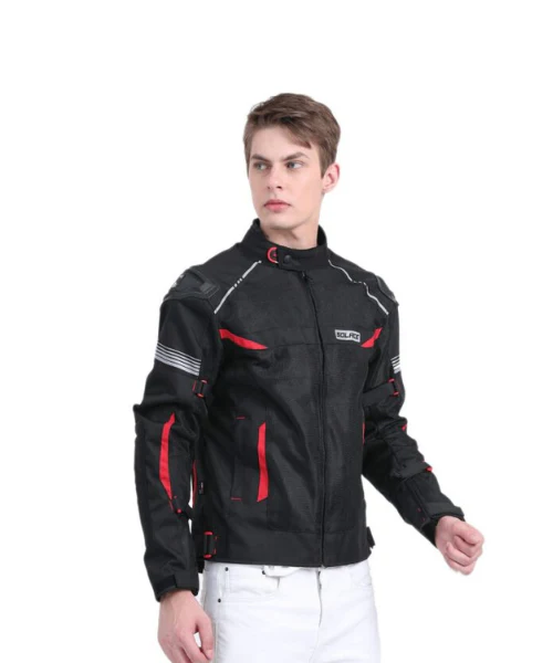 Solace Ramble V2 Motorcycle Riding Jacket - Black Red - Image 4