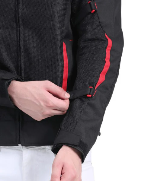 Solace Ramble V2 Motorcycle Riding Jacket - Black Red - Image 6