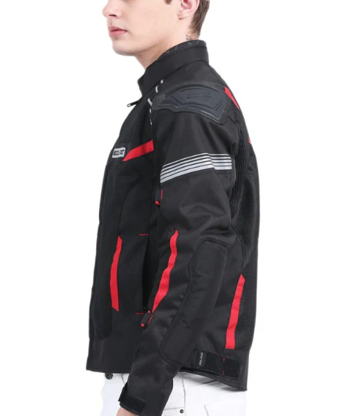 Solace Ramble V2 Motorcycle Riding Jacket - Black Red - Image 7