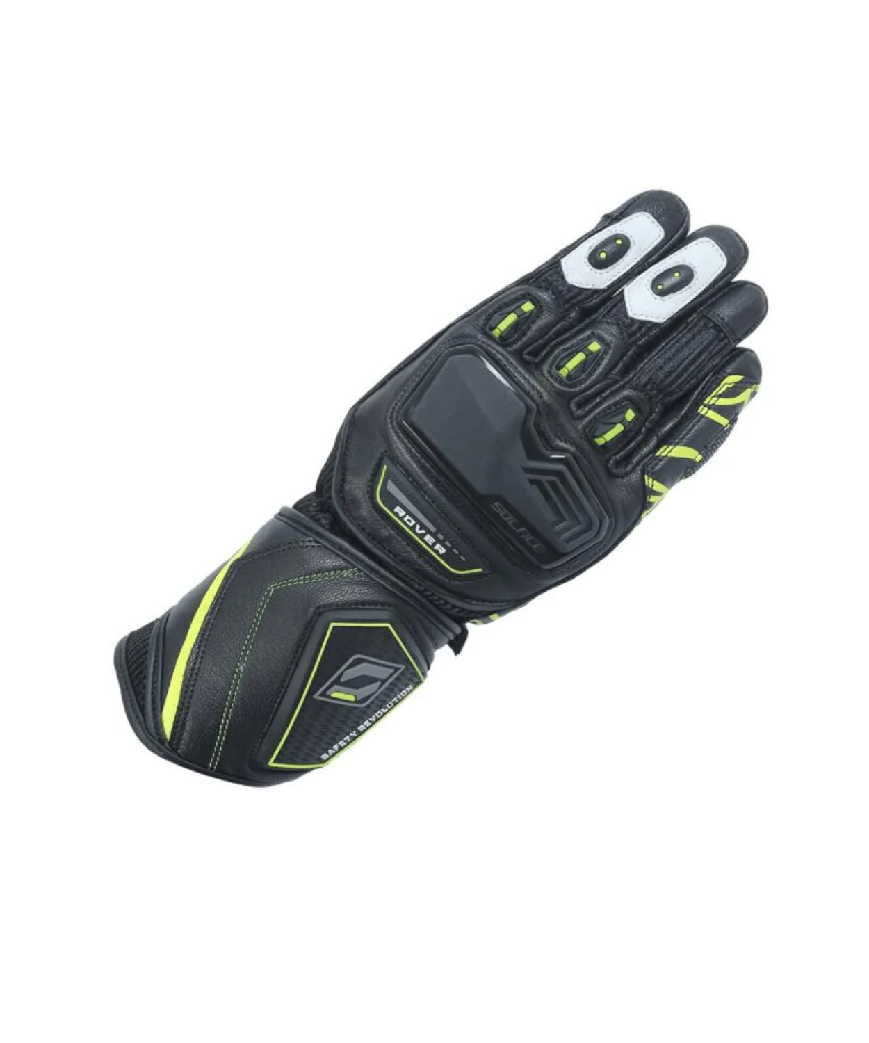 Solace Rover Long Riding Gloves - Black Neon - Image 3