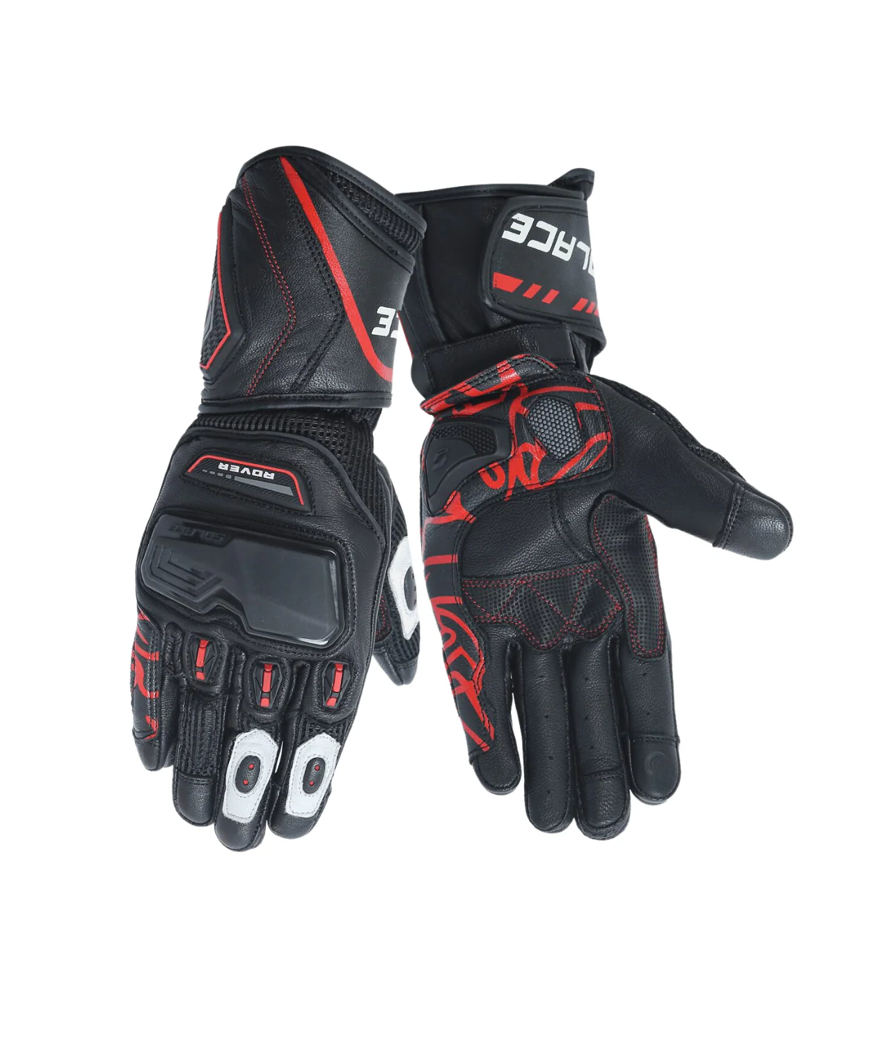 Solace Rover Long Riding Gloves - Black Red