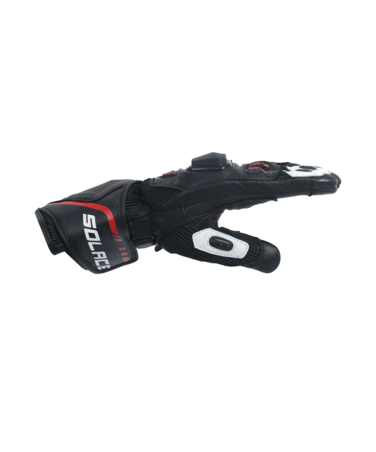Solace Rover Long Riding Gloves - Black Red - Image 5