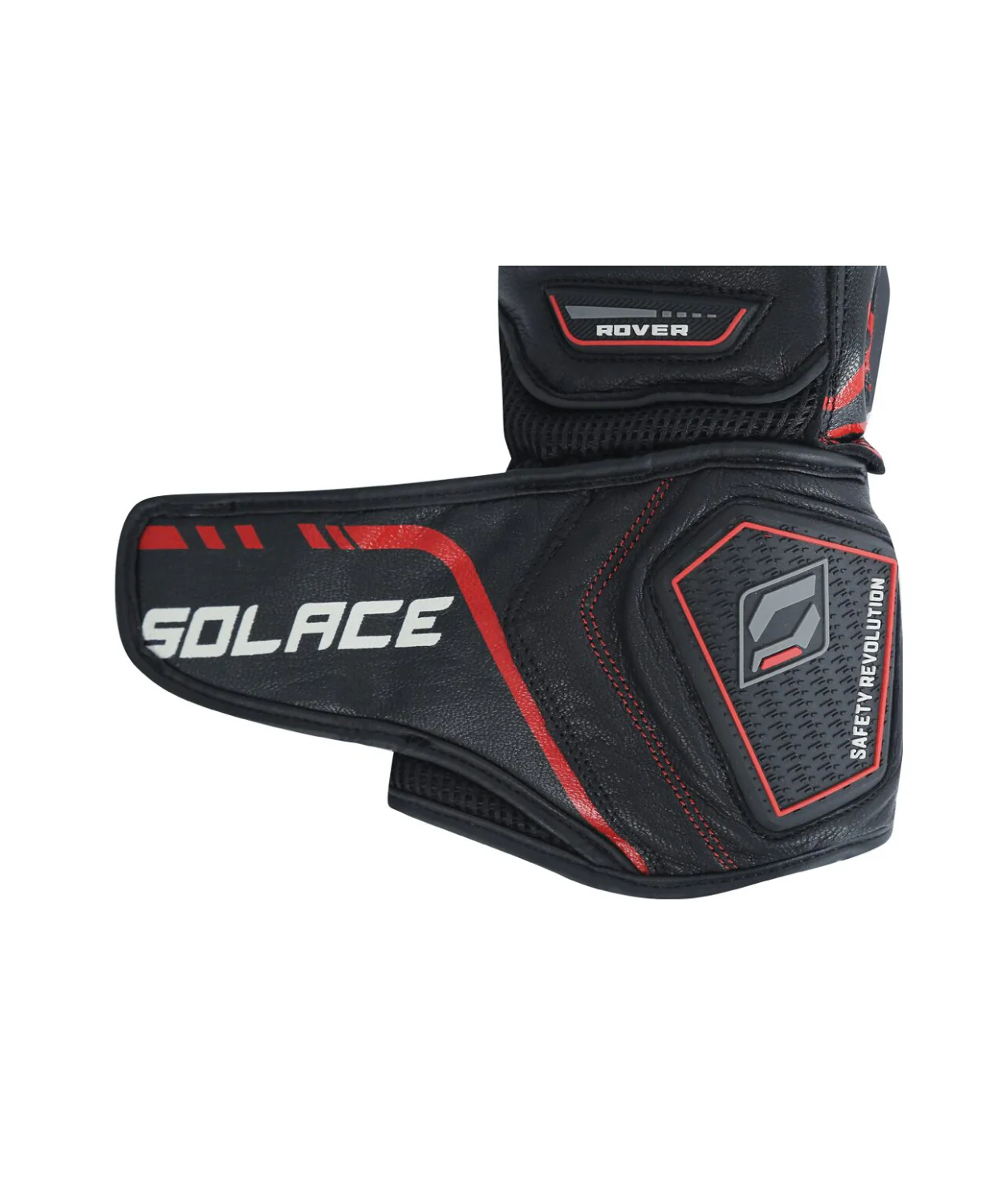 Solace Rover Long Riding Gloves - Black Red - Image 6