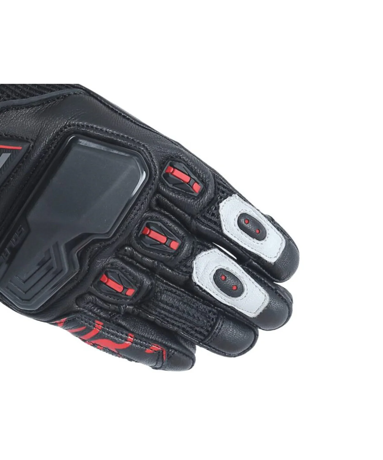 Solace Rover Long Riding Gloves - Black Red - Image 7