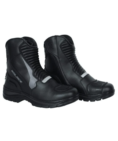 Solace Scout Motorcycle Boots - Black Grey - Image 3