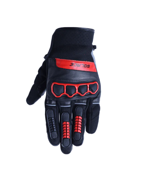 Solace Vento Dualsport Gloves - Coral Red - Image 3