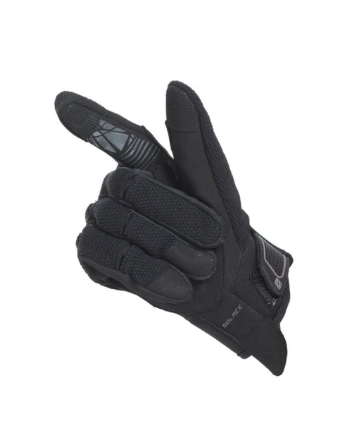 Solace X-Pro Motorcycle Riding Gloves - Black - Image 2