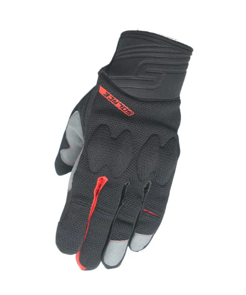 Solace X-Pro Motorcycle Riding Gloves - Red - Image 3