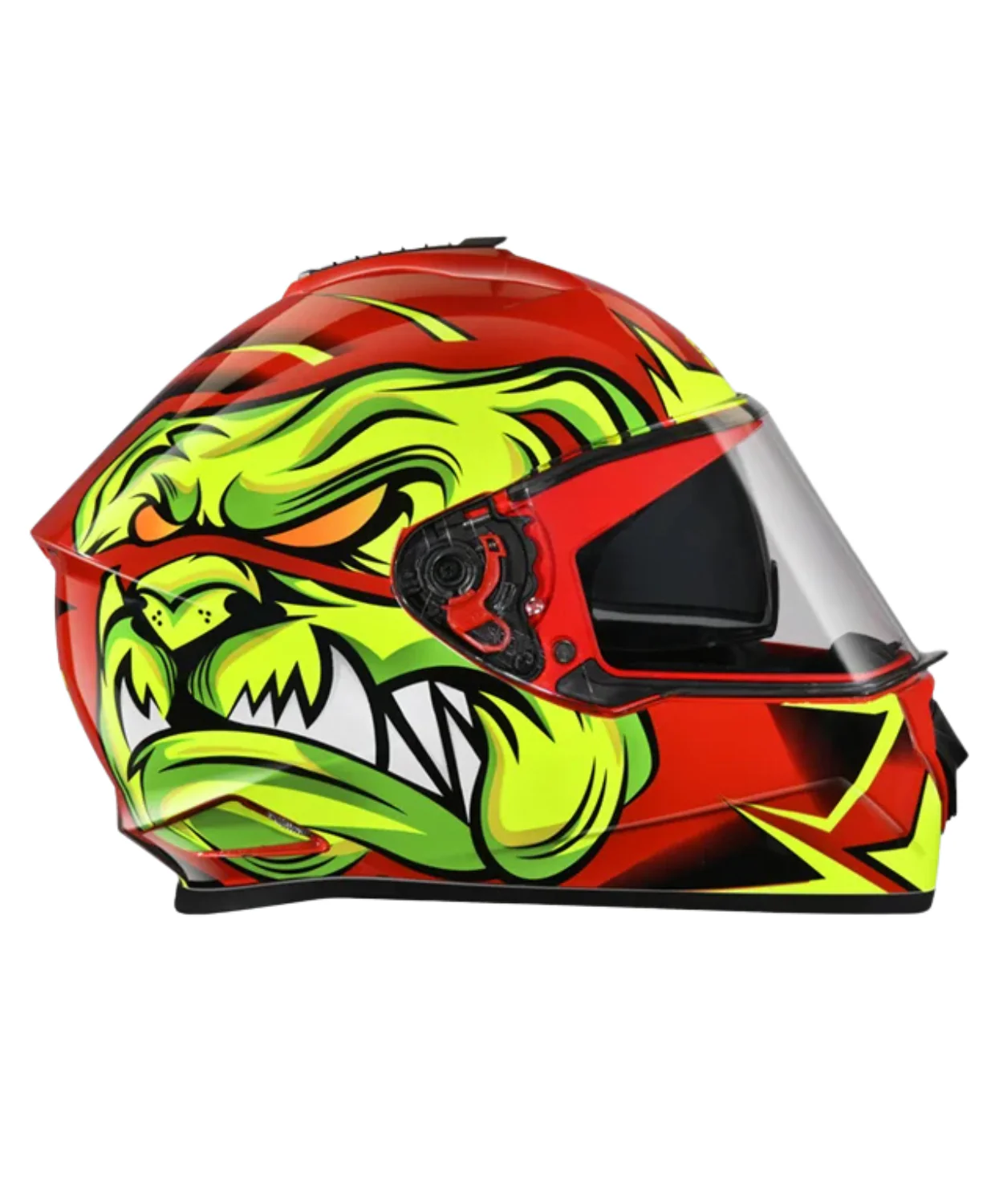 Studds Drifter D1 Decor Graphics Helmet - Gloss Red Yellow N5 - Image 2