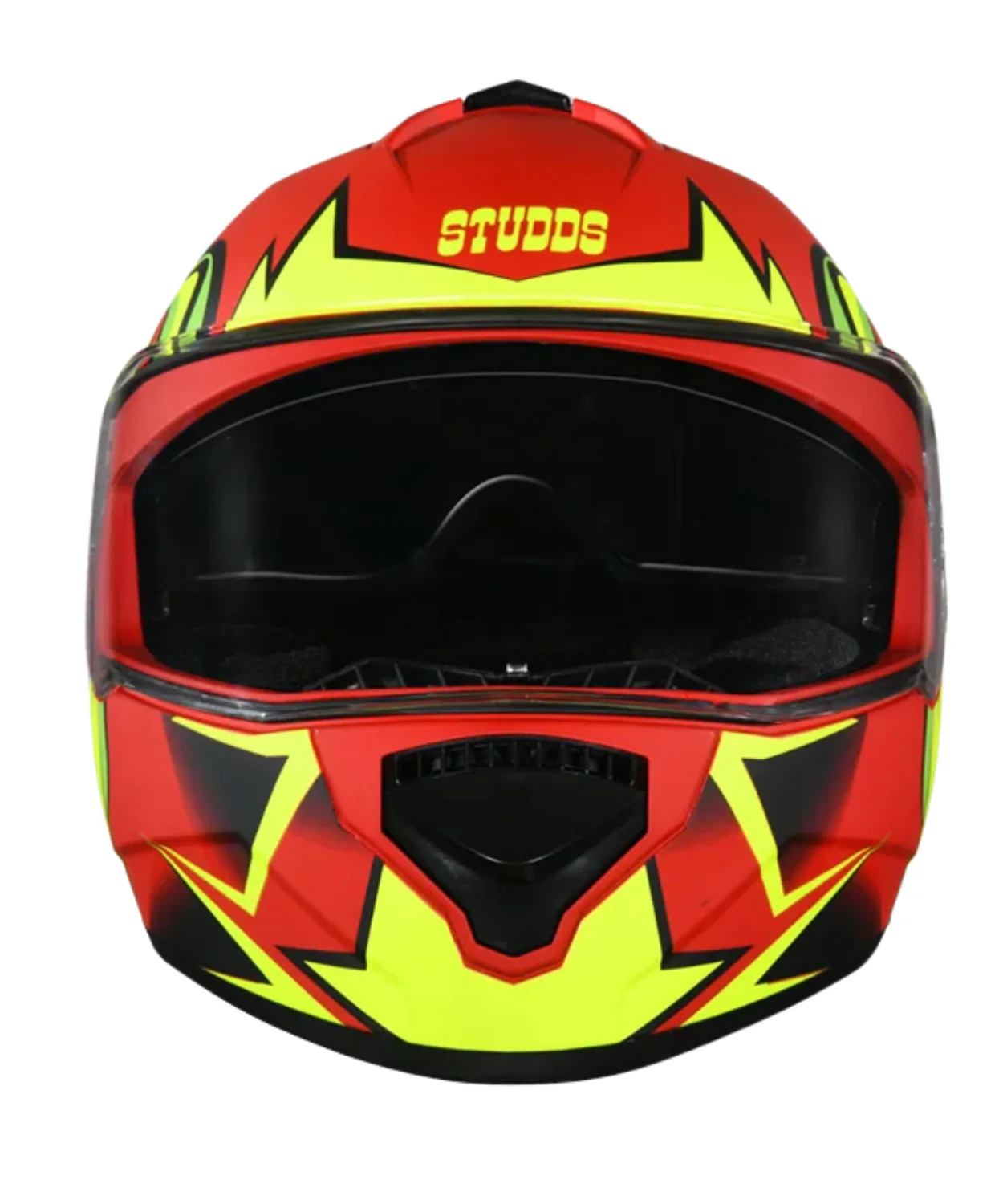 Studds Drifter D1 Decor Graphics Helmet - Matt Red Yellow N5 - Image 4