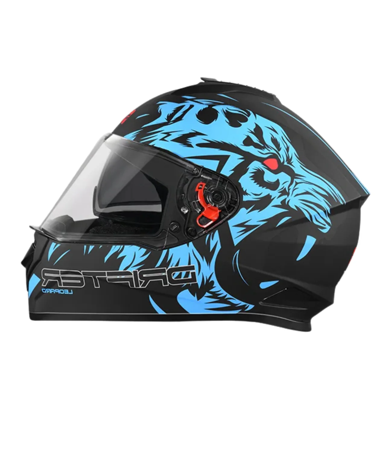 Studds Drifter D2 Leopard Decor Graphics Helmet - Matt Black Blue N1