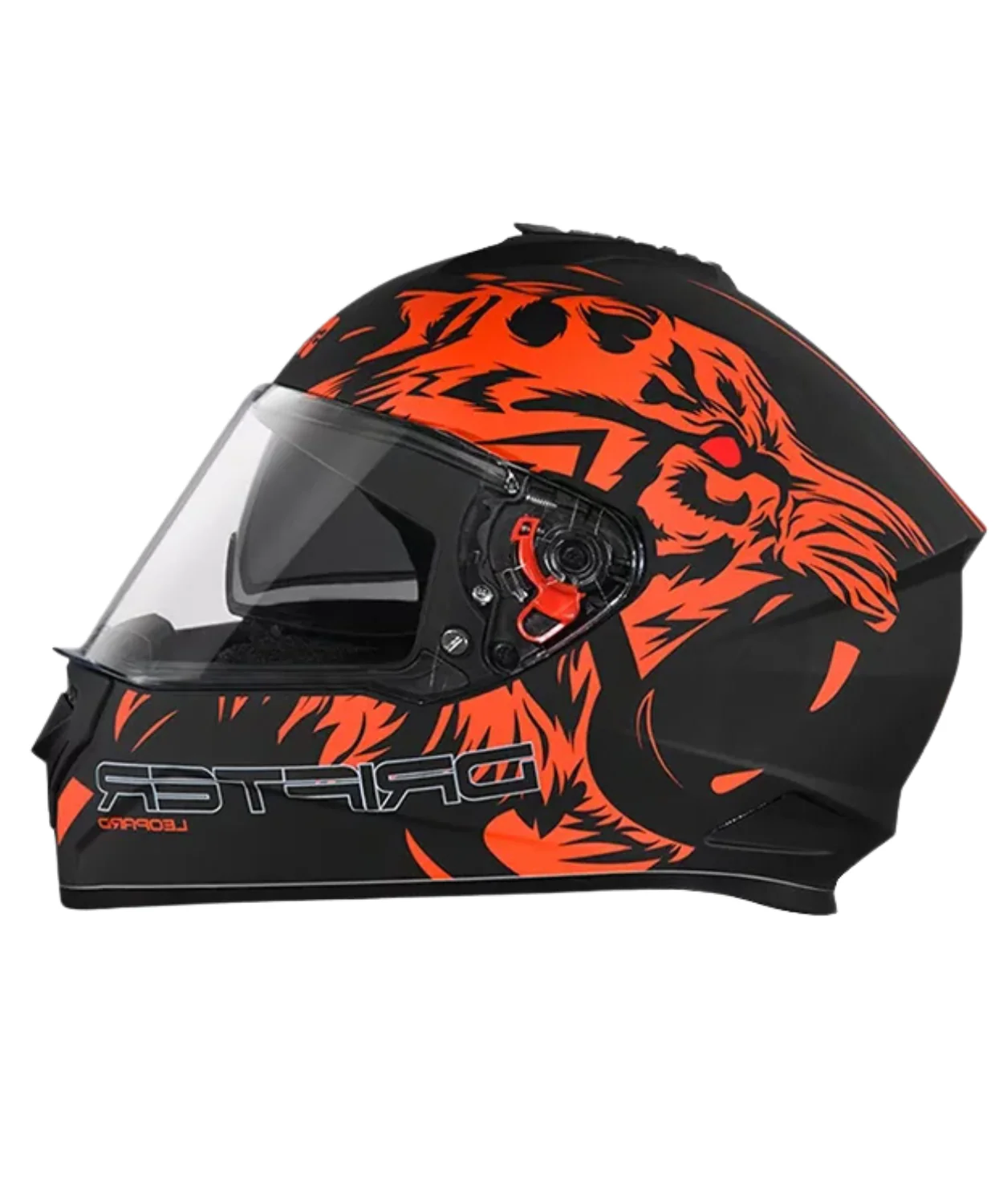 Studds Drifter D2 Leopard Decor Graphics Helmet - Matt Black Orange N10