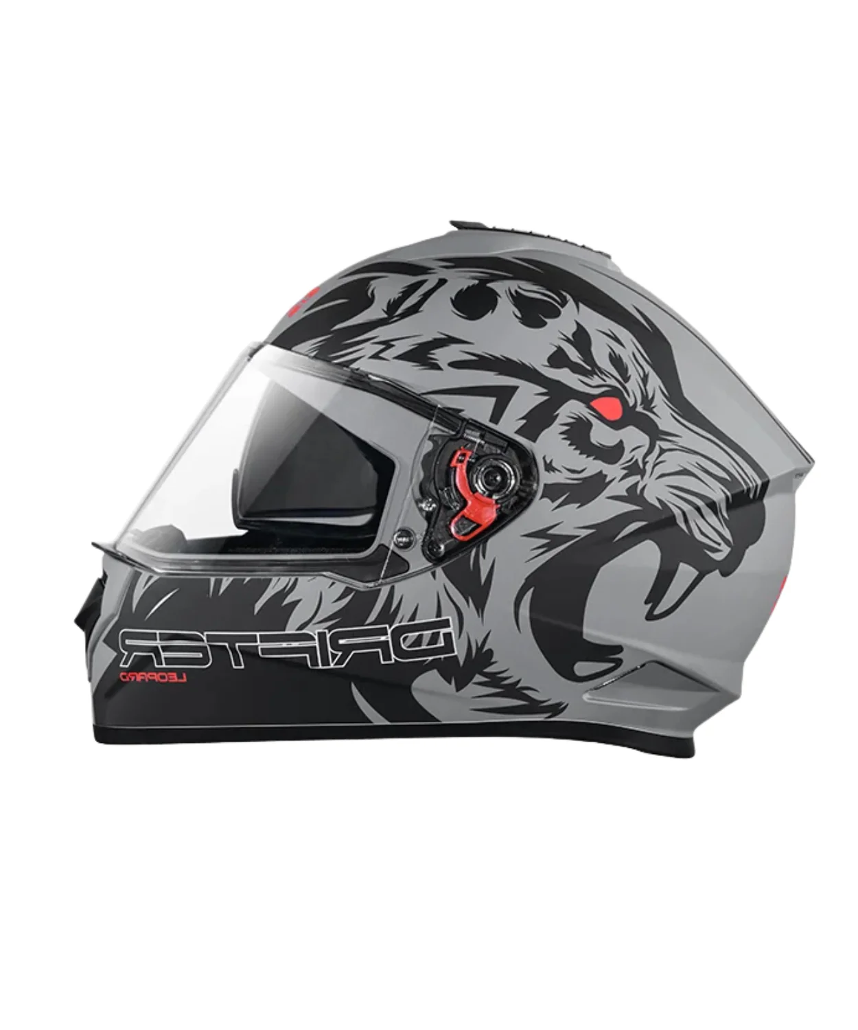 Studds Drifter D2 Leopard Decor Graphics Helmet - Matt Grey Black N9