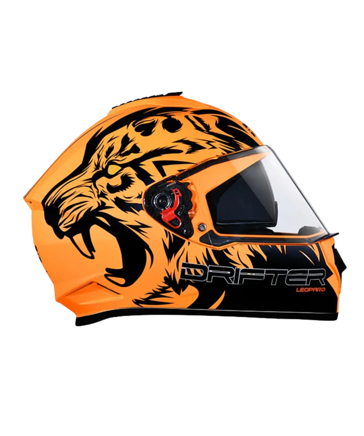 Studds Drifter D2 Leopard Decor Graphics Helmet - Matt Orange Black N9 - Image 2