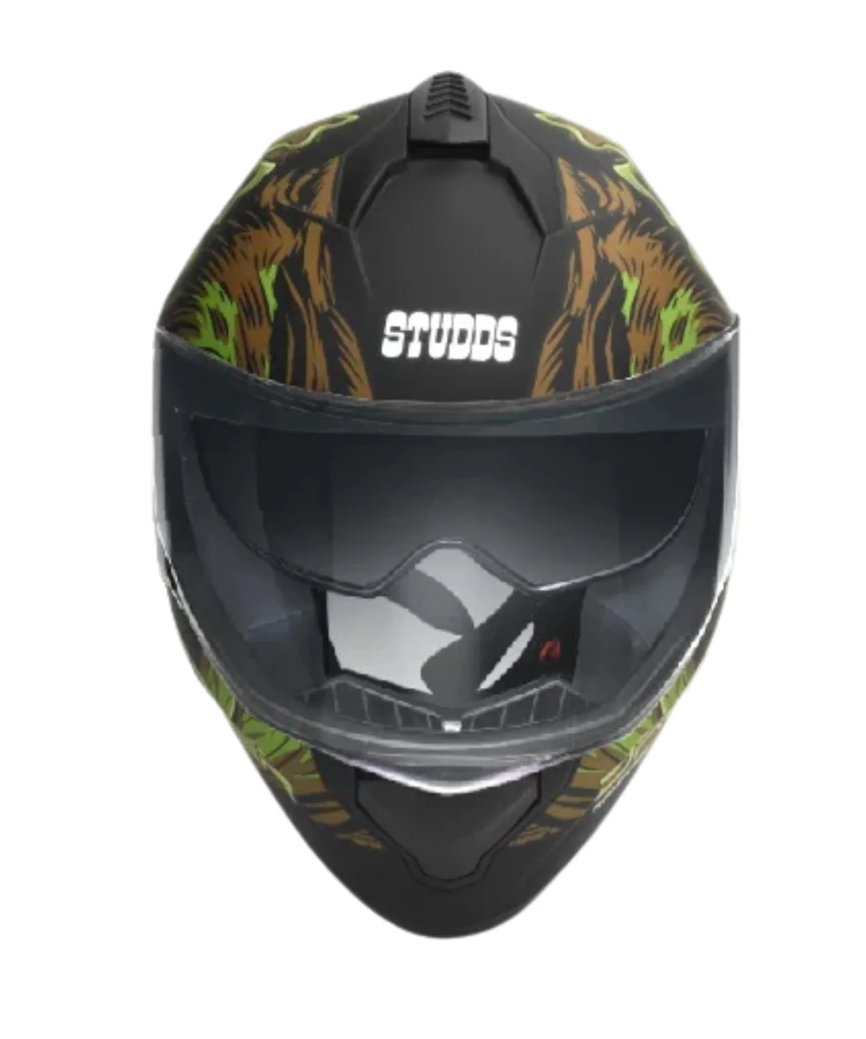 Studds Drifter D3 Rampage Decor Graphics Helmet - Matt Black Green N3 - Image 4