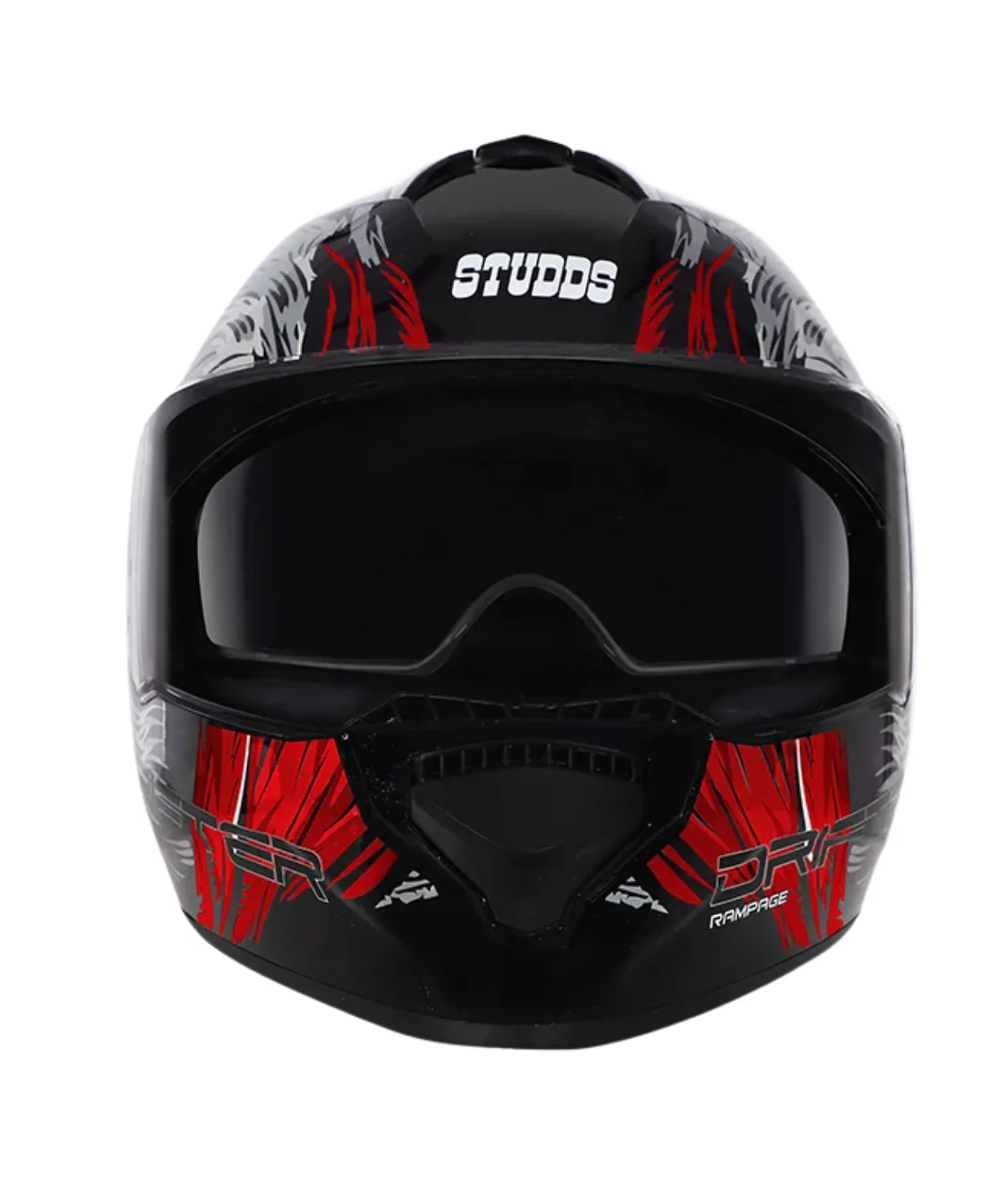 Studds Drifter D3 Rampage Decor Graphics Helmet - Gloss Black Grey Red N2 - Image 4