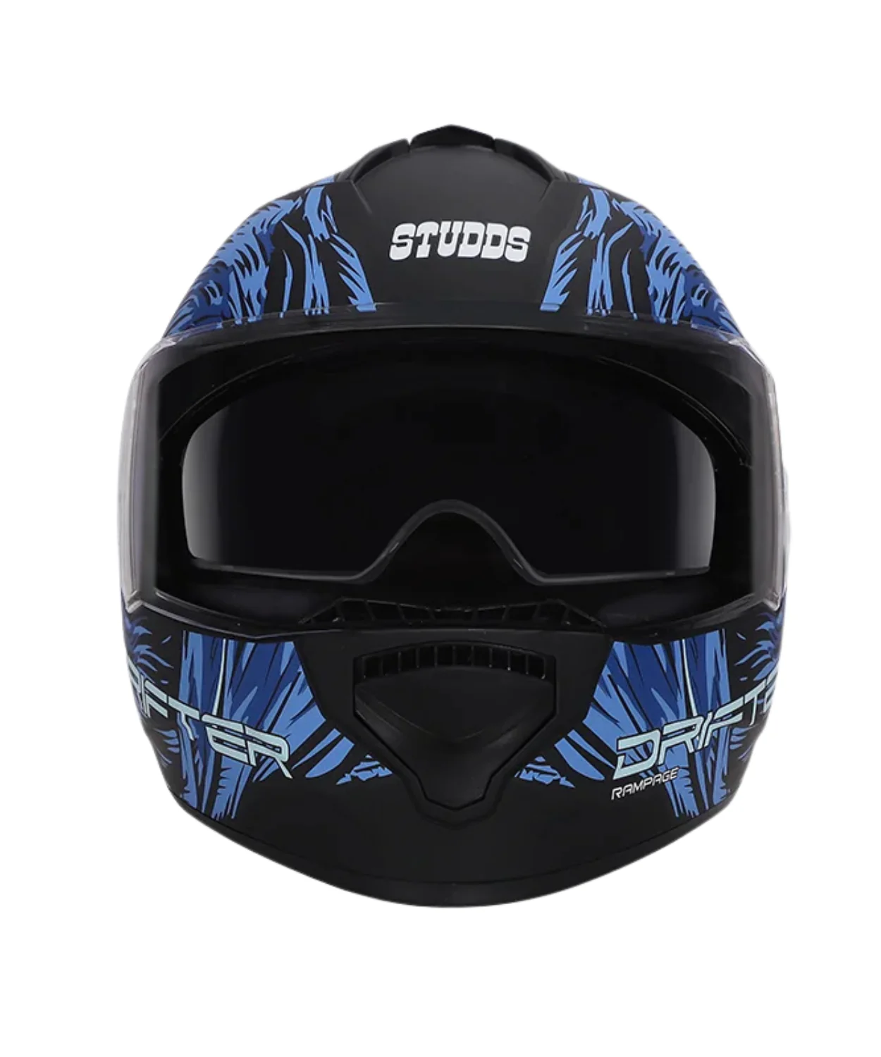 Studds Drifter D3 Rampage Decor Graphics Helmet - Matt Black Blue N1 - Image 4