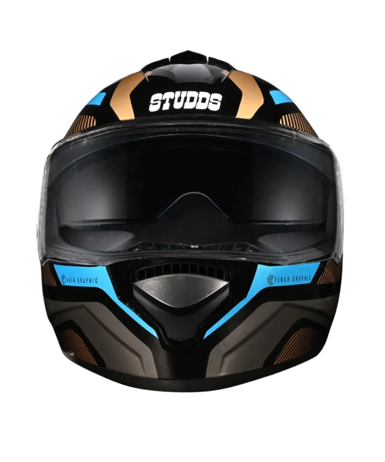 Studds Drifter D5 Fiker Decor Graphics Helmet - Gloss Black Grey N4 - Image 4